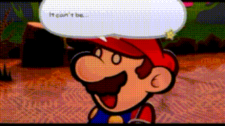 a cartoon character says it can 't be in a speech bubble
