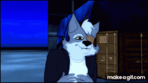 A Fox In Space Wolf GIF