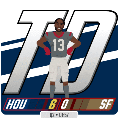 an illustration of a football player with the number 13