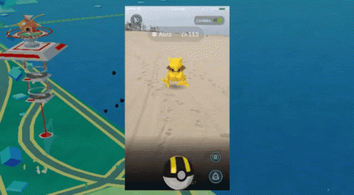 Pokemon Go Abra At The Beach GIF - Pokemon Go Gotta Catch Em All Pokemon GIFs
