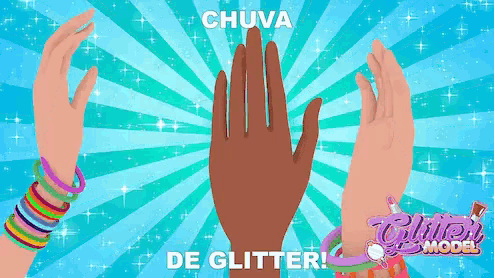 chuva de glitter is written on the bottom of the image