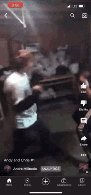 a video of andy and chris # 1 on a phone