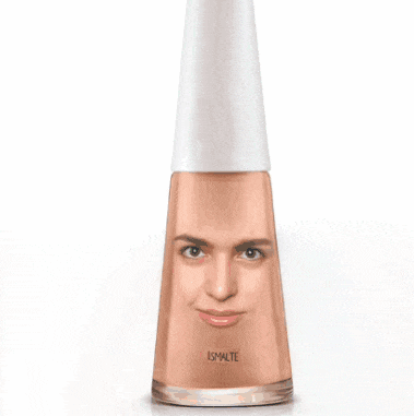 a bottle of nail polish with a white top