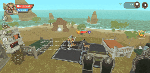 a screenshot of a video game with the number 30 at the bottom