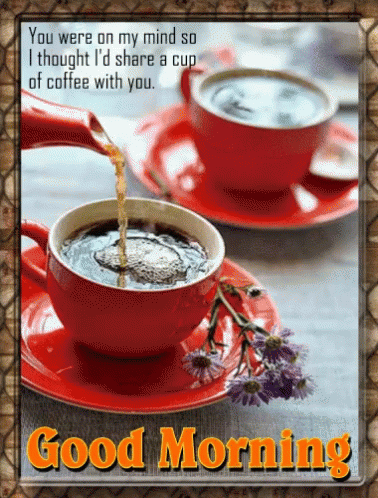 Good Morning Sharing A Cup Of Coffee GIF - Good Morning Sharing A Cup Of Coffee Love GIFs