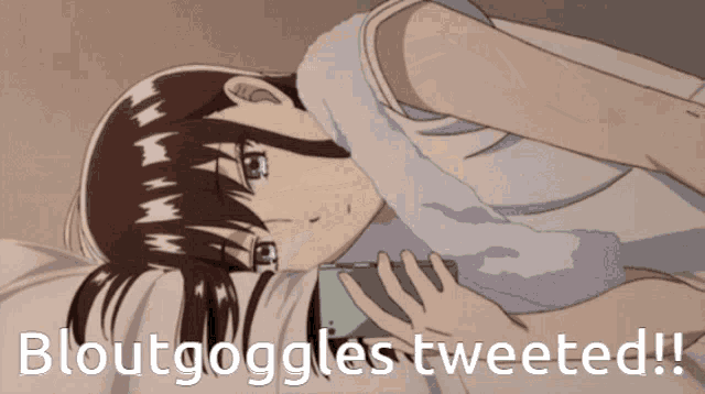 a picture of a girl laying down with a towel around her neck that says ' bloutgoggles tweeted '