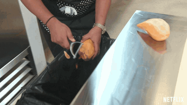 Peeling Peeler GIF - Peeling Peeler Sweet Potato GIFs