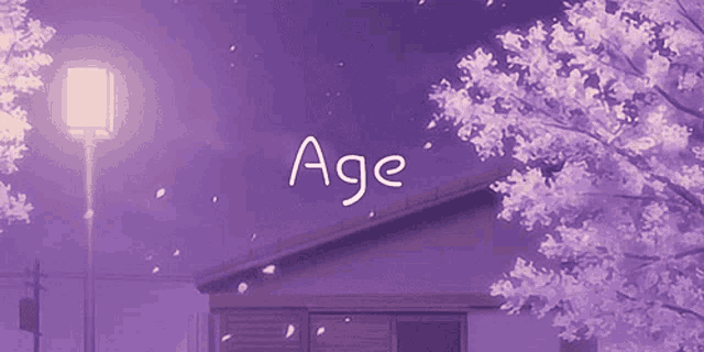 a purple background with the word age written in white