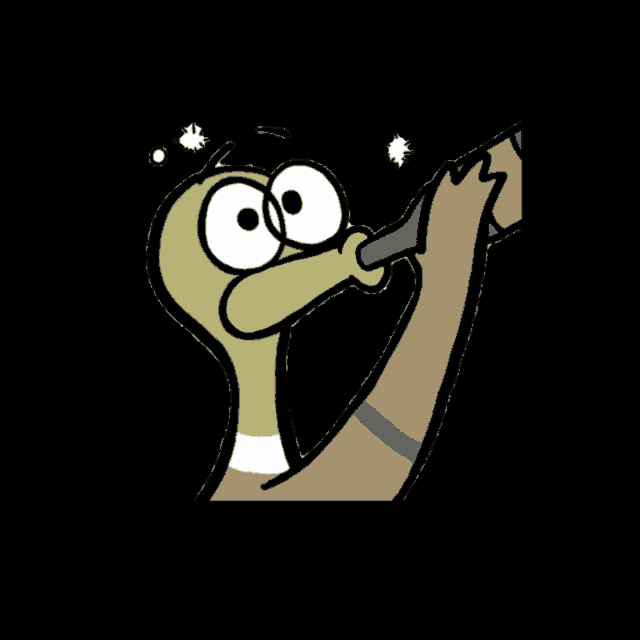 a cartoon duck is drinking from a bottle with a black background