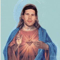 a man in a blue robe holding a basketball in his hands
