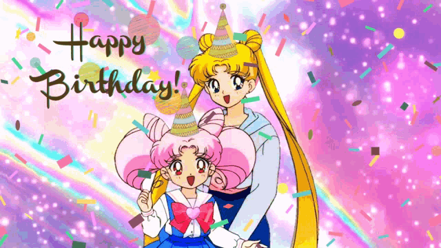 Happy Birthday Usagi GIF - Happy Birthday Usagi Chibiusa GIFs