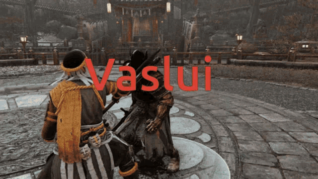 a video game scene with the word vasiui on the bottom