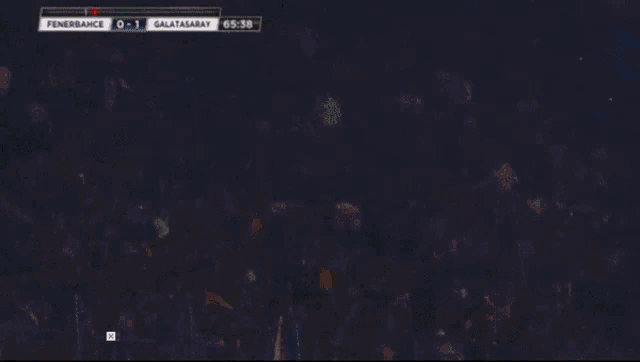 a soccer game is being played between fenerbahce and galatasaray ..
