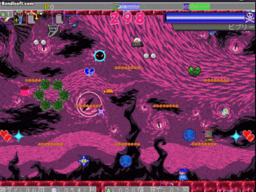 a computer screen shows a game with the number 298 at the top