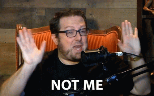 Not Me Rocco Botte GIF - Not Me Rocco Botte Hand Up GIFs
