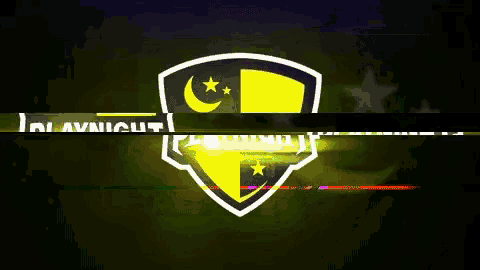 a logo that says playnight with a crescent moon and stars