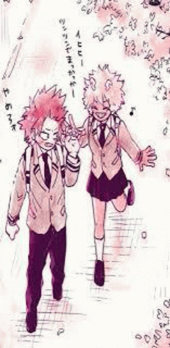 Mina Ashido Eijiro Kirishima GIF - Mina Ashido Eijiro Kirishima Kirimina GIFs