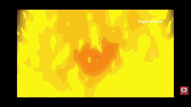 a sagar senpai video is being played on a television screen
