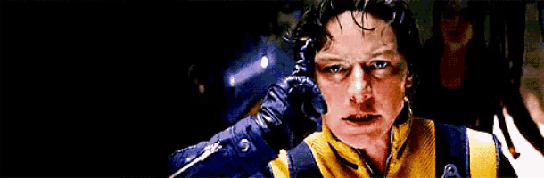 a man in a yellow and blue suit is holding a knife in front of the word quiereme