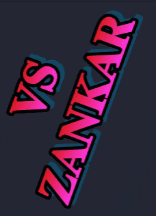 the word zandar is on a black background with a purple and blue gradient