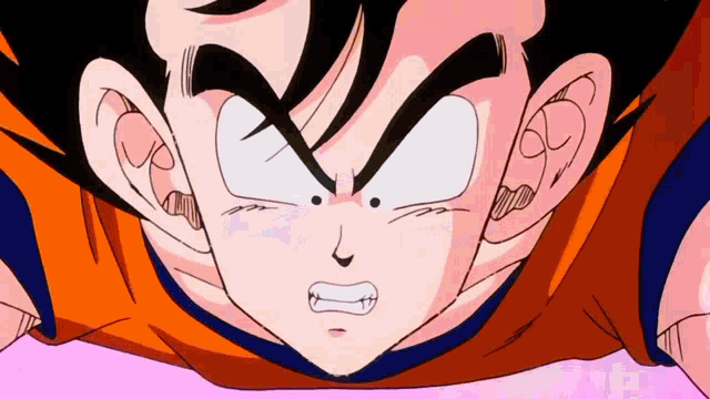 a close up of a cartoon character 's face with an angry expression
