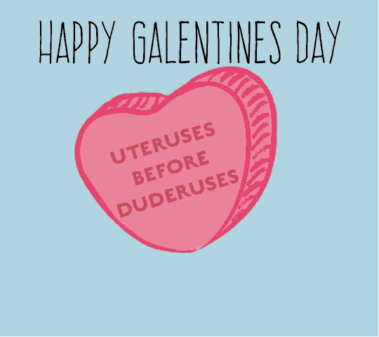 a candy heart that says uteruses before duderuses on it