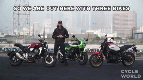 So We Are Out Here With Three Bikes Cycle World GIF - So We Are Out Here With Three Bikes Cycle World Having Three Bikes Around Me GIFs