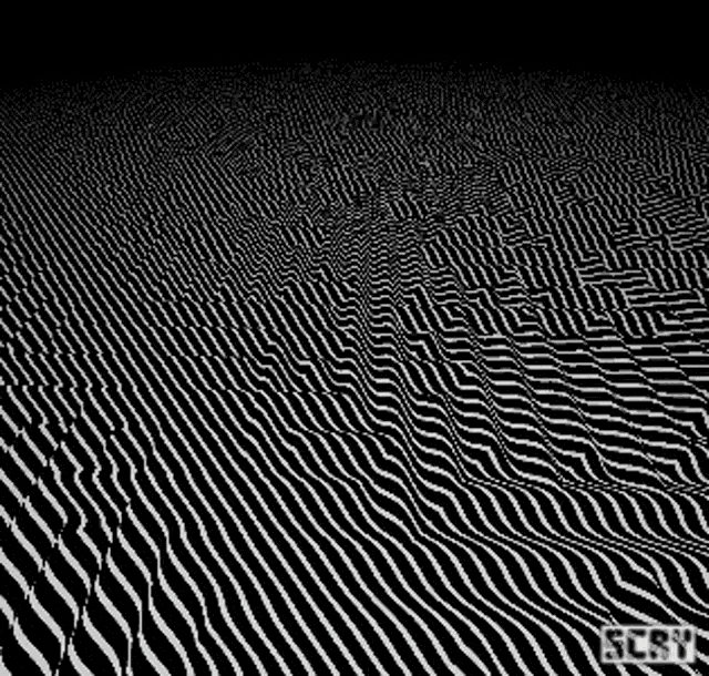 a black and white optical illusion of a maze with a maze in the background .