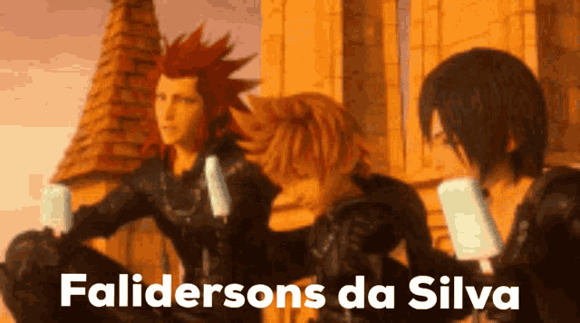 a video game character with the name failersons da silva written on the bottom