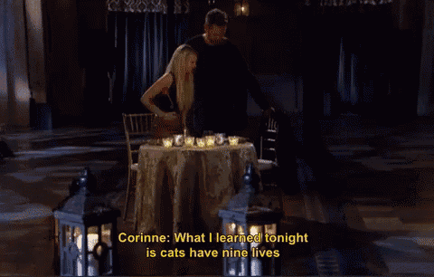 a blonde woman is talking about cats and candles