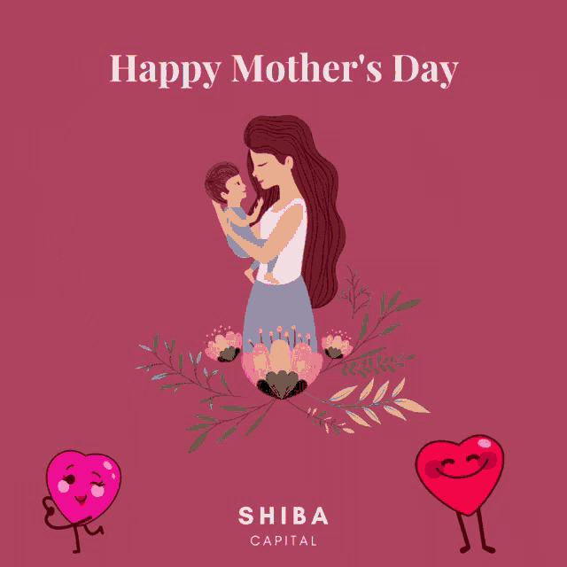 a happy mother 's day greeting card with a woman holding a baby