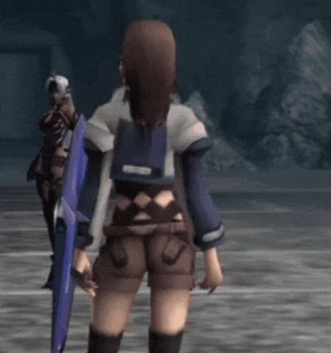 a video game character with a sword and the number 39