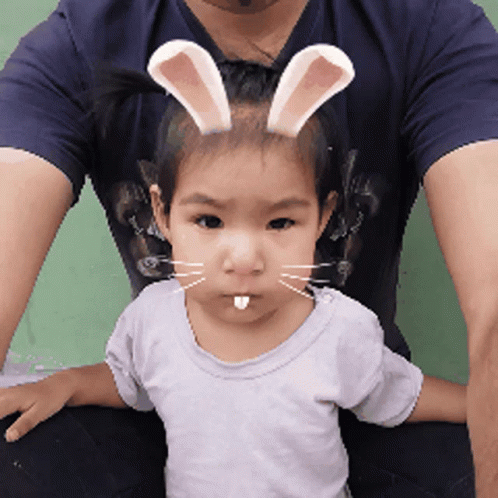 Bunny Ears Filter GIF - Bunny Ears Filter Little Girl GIFs
