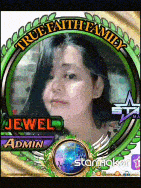 a picture of a woman with the name jewel on it