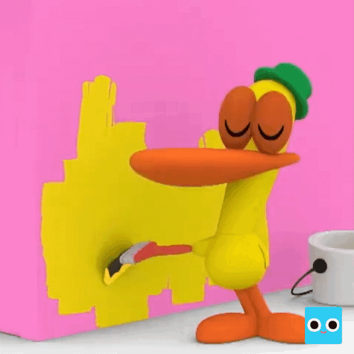 Pintando Mi Casa Pato GIF - Pintando Mi Casa Pato Pocoyo GIFs
