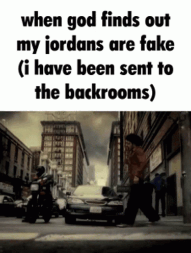 Your Jordans Are Fake Backrooms GIF - Your Jordans Are Fake Backrooms Undertale GIFs