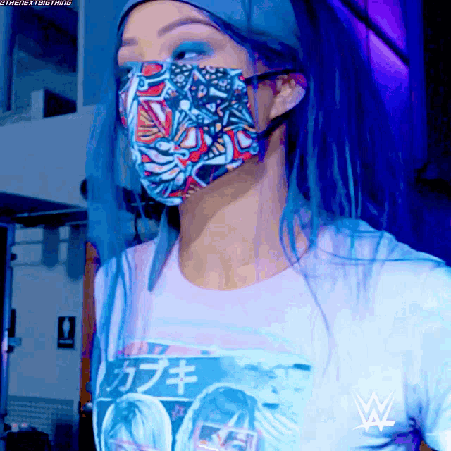 Sasha Banks Face Mask GIF - Sasha Banks Face Mask Wwe GIFs