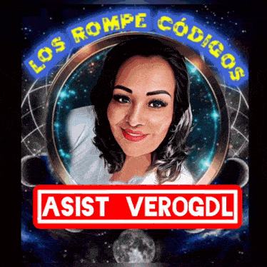 a picture of a woman with the words los rompe codigos written above her
