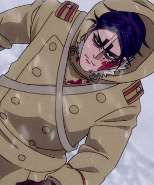 a drawing of a man in a tan coat with a star on his chest