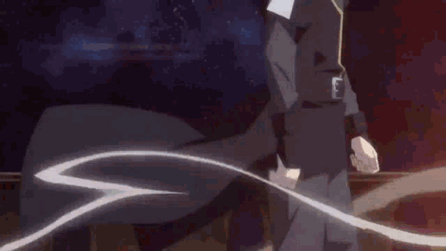 a group of anime characters are standing next to each other in a dark room with a wolf .
