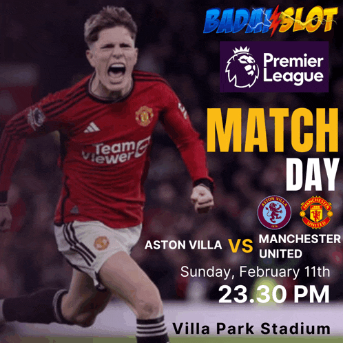 a poster for a premier league match on february 11th