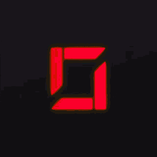 a green square on a black background