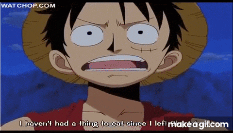 monkey d luffy from one piece is making a funny face while wearing a straw hat
