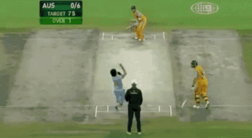 a cricket game is underway and the score is 0-6