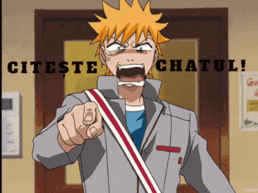 a cartoon character pointing at the camera with the words citeste chatul below him