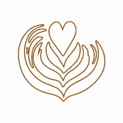 a drawing of a leaf with a heart in the center