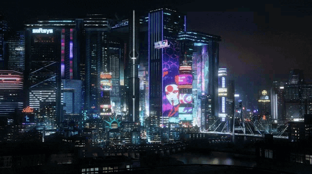 Night City Cyberpunk2077 GIF - Night City Cyberpunk2077 Night Sky GIFs