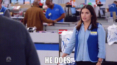 Superstore Amy Sosa GIF - Superstore Amy Sosa He Does GIFs