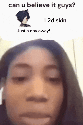 a blurry picture of a woman 's face with the caption can u believe it guys ?