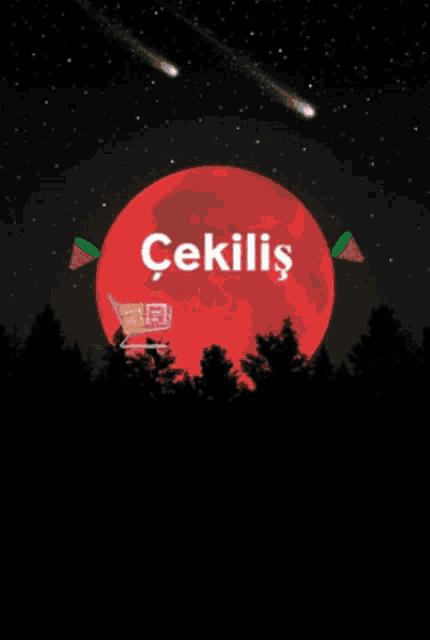a picture of a full moon with the word cekill written on it